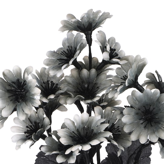 12" Black & Cream Mini Daisy Bush by Ashland®
